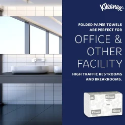 Kleenex Recycled Multifold Paper Towels, 1-ply, 150 Sheets/Pack, 8 Packs/Carton (02046)