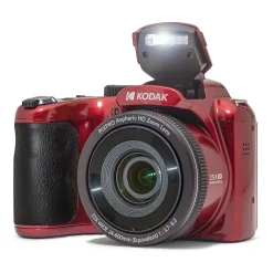 Kodak PIXPRO 16MP Bridge Digital Camera, 25x Optical Zoom, Red (AZ255-RD)
