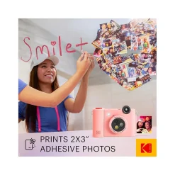 Kodak Smile+ 5 Megapixels Digital Instant Print Camera, Pink (RODSMPCAMPK)