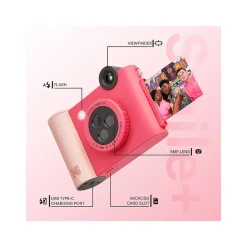 Kodak Smile+ 5 Megapixels Digital Instant Print Camera, Fuchsia (RODSMPCAMFS)