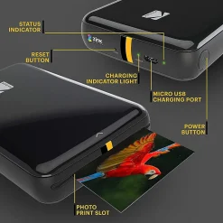 Kodak Step Mobile Zero Ink Instant Photo Printer, Single-Function, Black (RODMP20AMZBL)