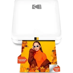 Kodak Step Slim Zero Instant Photo Printer, Single-Function, White (RODMPS20W)