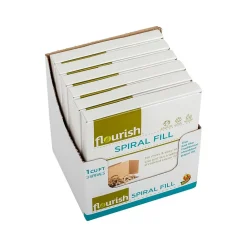 Hot Flourish Kraft Brown Paper Roll Spiral Fill, 1 cu. ft., 6/Pack (287539)