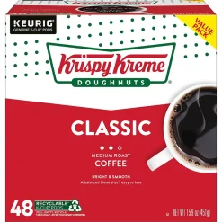 Krispy Kreme Classic Coffee Keurig® K-Cup® Pods, Medium Roast, 48/Box (373163)