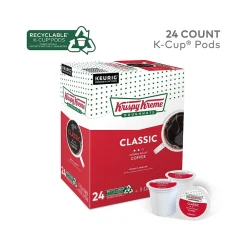 Krispy Kreme Classic Coffee Keurig® K-Cup® Pods, Medium Roast, 96/Carton (06110CT)