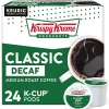 Krispy Kreme Classic Decaf Coffee, Medium Roast, Keurig K-Cup Pods, 24/Box (06111)