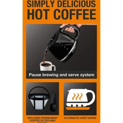 Krups Simply Brew 5-Cups Automatic Drip Coffee Maker, Stainless Steel (KM202855)