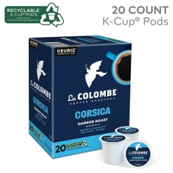 La Colombe Coffee La Colombe Corsica Coffee Keurig® K-Cup® Capsules, Dark Roast, 20/Box (5000380614)