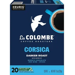 La Colombe Coffee La Colombe Corsica Coffee Keurig® K-Cup® Capsules, Dark Roast, 80/Carton (5000380614CT)