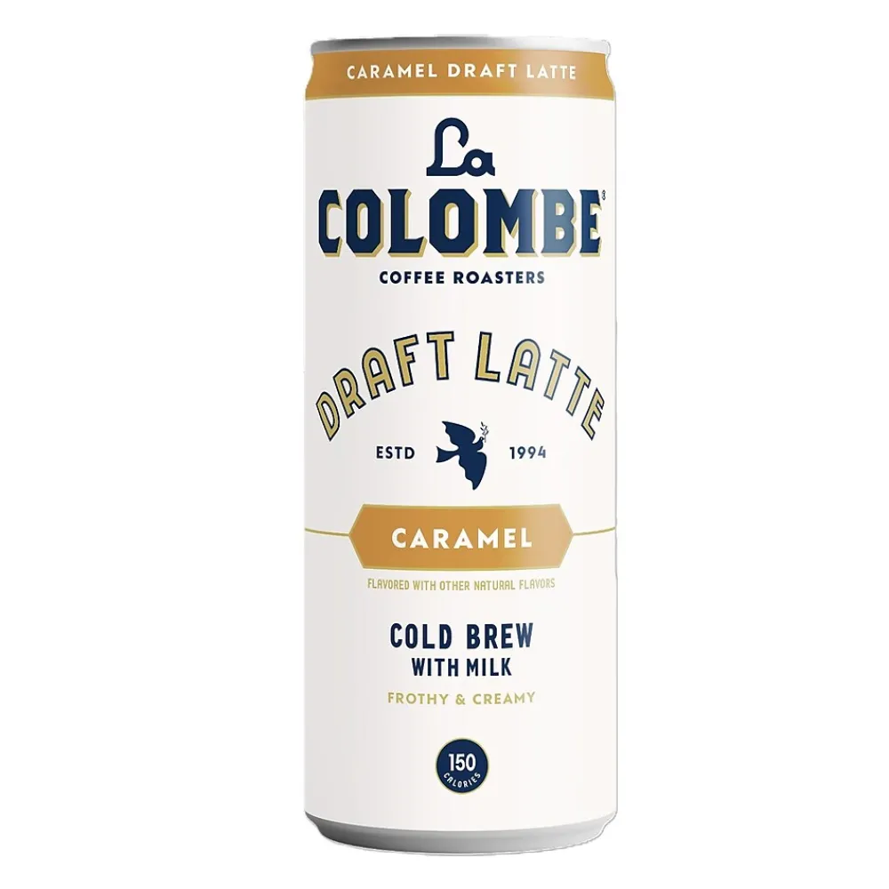 La Colombe Coffee La Colombe Draft Caramel Latte Caffeinated Cold Brew Coffee, Medium Roast, 11 oz., 12/Carton (PPPURC1216)