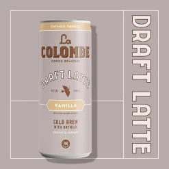 La Colombe Coffee La Colombe Draft Oatmilk Vanilla Latte Caffeinated Cold Brew Coffee, Medium Roast, 11 oz., 12/Carton (LCT02584)