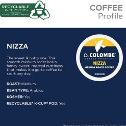 La Colombe Coffee La Colombe Nizza Coffee Keurig® K-Cup® Capsules, Medium Roast, 20/Box (5000380612)