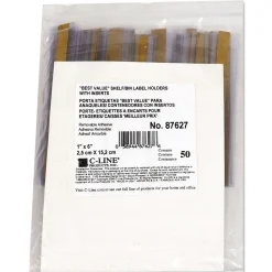 Labels|C-Line Label Holders, 1" x 6", 50 /Pack (CLI87627)