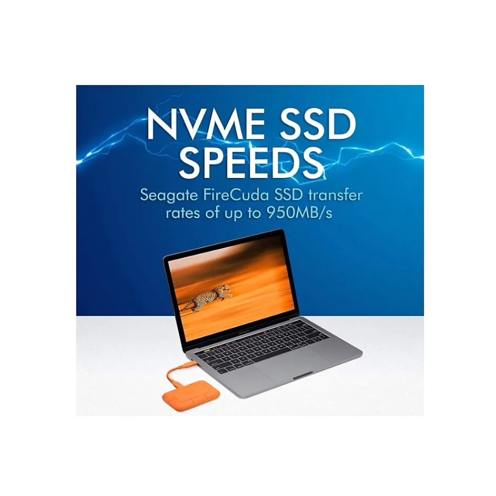 Clearance LaCie Rugged SSD STHR500800 500GB USB 3.1 Gen 2 / Thunderbolt 3 External Solid State Drive