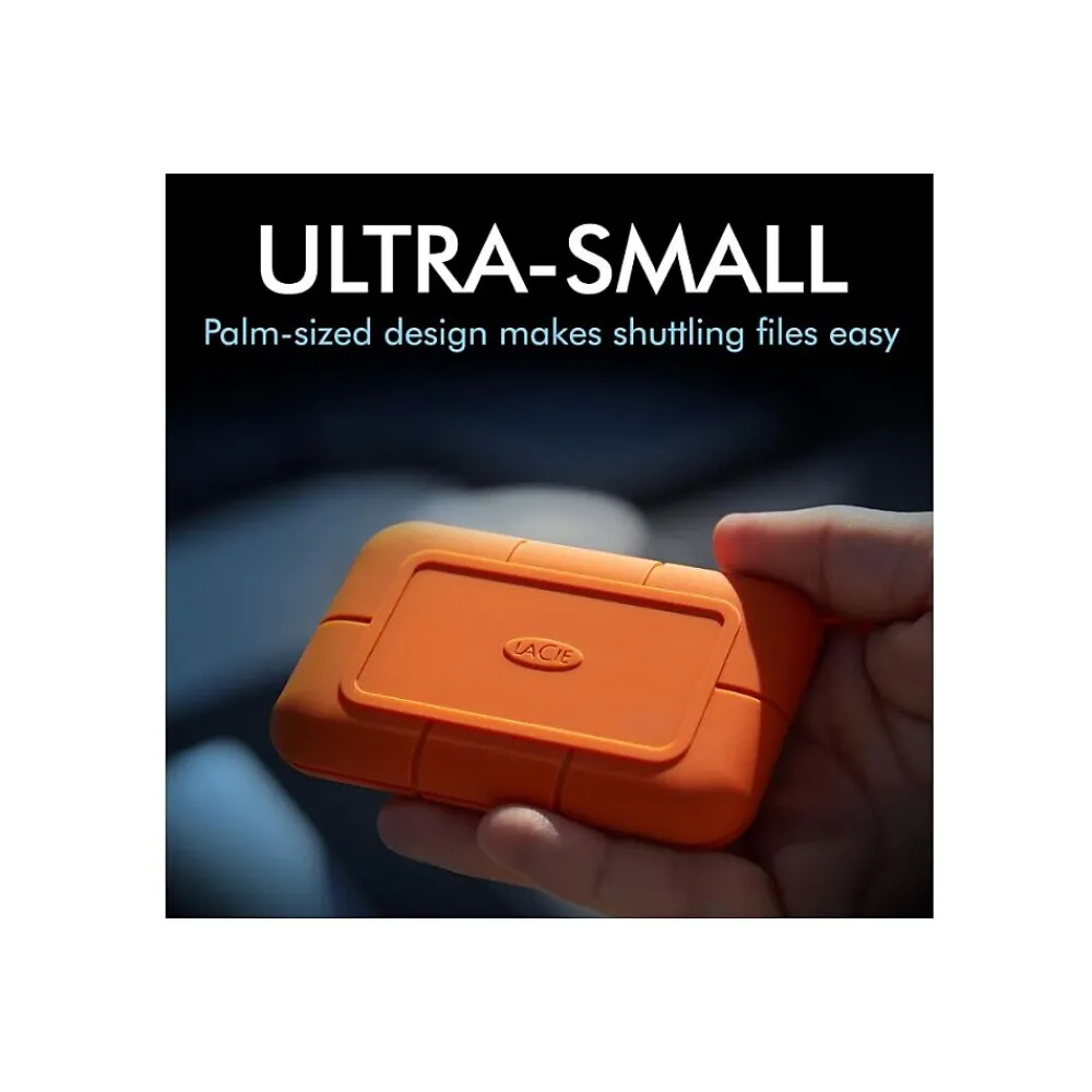 Clearance LaCie Rugged SSD STHR500800 500GB USB 3.1 Gen 2 / Thunderbolt 3 External Solid State Drive