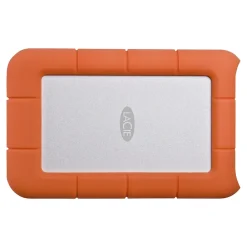 Clearance LaCie Rugged 2TB External Hard Drive Portable HDD USB-C USB 3.0 Drop Shock Resistant for Mac and PC, Orange (STFR2000800)