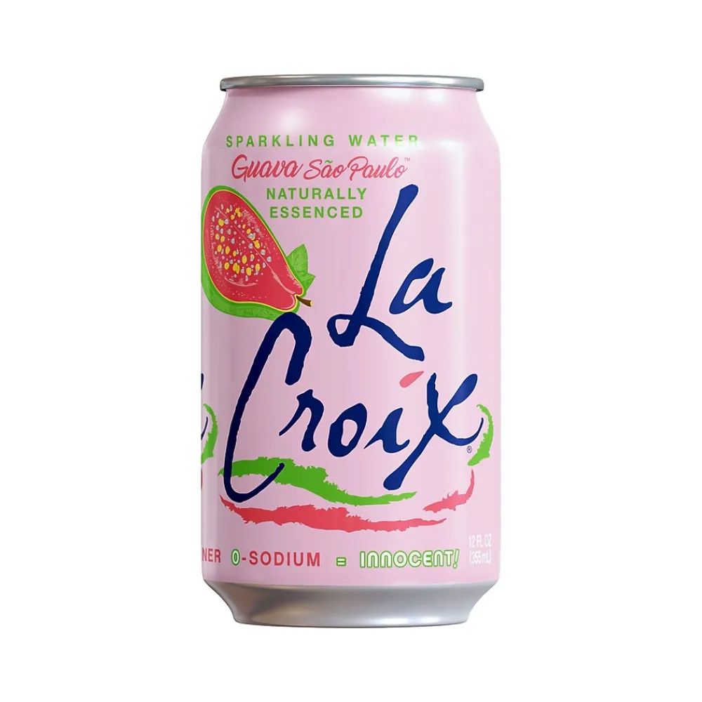 Lacroix Guava Sao Paulo Sparkling Seltzer Water, 12 Fl. Oz., 12 Cans/Pack, 2 Packs/Carton (15021761)