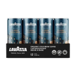 Lavazza Classic Chocolaty and Fruity Cold Brew Coffee, Medium Roast, 8 fl. oz., 12/Carton (2123)