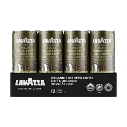 Lavazza Double Shot Oat Milk Cold Brew Coffee, Dark Roast, 8 fl. oz., 12/Carton (2121)