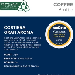 Lavazza Gran Aroma Coffee Keurig® K-Cup® Pods, Medium Roast, 88/Carton (6002CT)