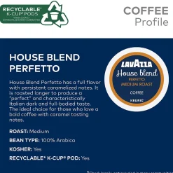 Lavazza Perfetto Coffee Keurig® K-Cup® Pods, Dark Roast, 22/Box (5000382580)