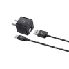 LAX Type C 6ft Charger with Wall Charger Black (USBCWALL6FT-BLK)<LAX Gadgets Best