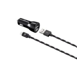 MFI Certified 6ft Charger with Car Charger Black (MFICAR6FT-BLK)<LAX Gadgets