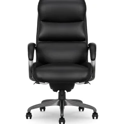 Office Chairs*La-Z-Boy Aberdeen Bonded Leather Computer and Desk Chair, Black (51545-BLK)