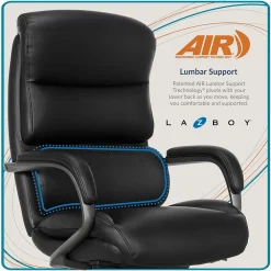 Office Chairs*La-Z-Boy Aberdeen Bonded Leather Computer and Desk Chair, Black (51545-BLK)