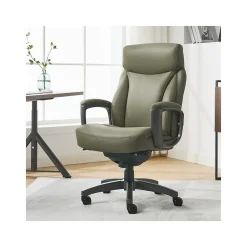 Office Chairs*La-Z-Boy Arcadian Ergonomic Bonded Leather Swivel Executive Chair, Olive (60008-OLV)