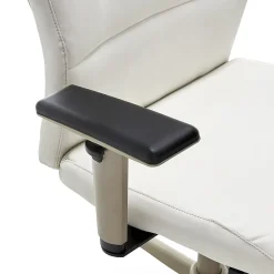 Office Chairs*La-Z-Boy Baylor Ergonomic Faux Leather Swivel Executive Chair, White (CHR10085A)