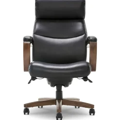 Office Chairs*La-Z-Boy Greyson Ergonomic Bonded Leather Swivel Executive Chair, Black (CHR10086B)
