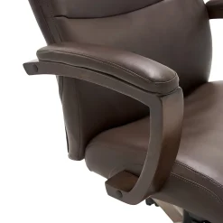 Office Chairs*La-Z-Boy Greyson Ergonomic Bonded Leather Swivel Executive Chair, Brown (CHR10086C)