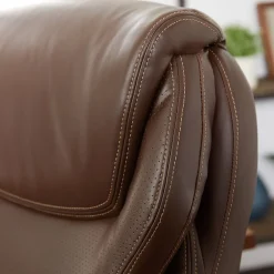 Office Chairs*La-Z-Boy Hyland Ergonomic Faux Leather Swivel Executive Chair, Brown (CHR10044C)