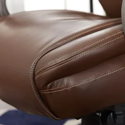 Office Chairs*La-Z-Boy Hyland Ergonomic Faux Leather Swivel Executive Chair, Brown (CHR10044C)