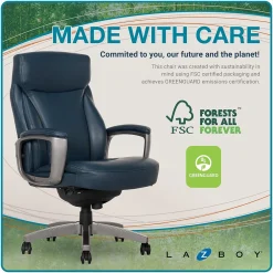 Ergonomic Chairs*La-Z-Boy Leather Executive Chair, (51447) Blue