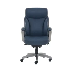 Office Chairs*La-Z-Boy Leather Swivel Executive Chair, Navy (51447XX)
