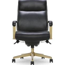 Office Chairs*La-Z-Boy Melrose Ergonomic Bonded Leather Swivel Executive Chair, Black (CHR10084A)
