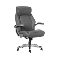 Office Chairs*La-Z-Boy Meyer Ergonomic Bonded Leather Swivel Executive Chair, (60082-GRY) Gray