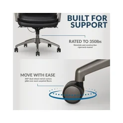 Ergonomic Chairs*La-Z-Boy Nova Ergonomic Polyurethane Swivel Executive Chair, (52372-BLK) Black