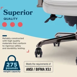 Office Chairs*La-Z-Boy Opus Ergonomic Bonded Leather Swivel Executive Chair, Gray and Graphite (CCHR10015B)