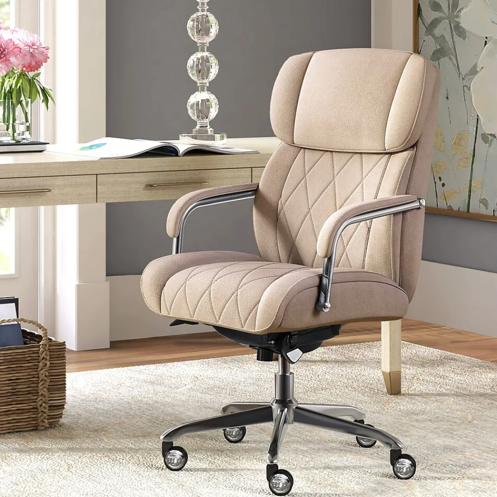 Ergonomic Chairs*La-Z-Boy Sutherland Ergonomic Fabric Swivel Computer and Desk Chair, (CHR10048D) Cream