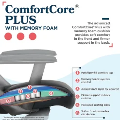 Office Chairs*La-Z-Boy Vannes Ergonomic Faux Leather Swivel Executive Chair, Black (60101-BLK)