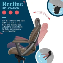 Office Chairs*La-Z-Boy Vannes Ergonomic Faux Leather Swivel Executive Chair, Brown (60101-BRN)