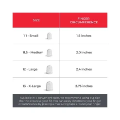 Lee Small Fingertip, Clear, 12/Pack (41030)