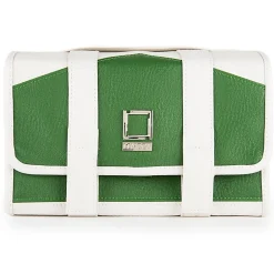 5" Faux Leather Travel Organizer, Water Resistant, Gem Cream (LENLEA026)<Lencca Outlet