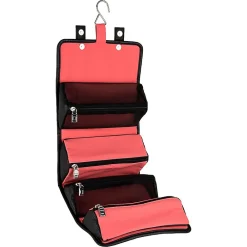 5" Faux Leather Travel Organizer, Water Resistant, Red Magenta (LENLEA029)<Lencca Discount