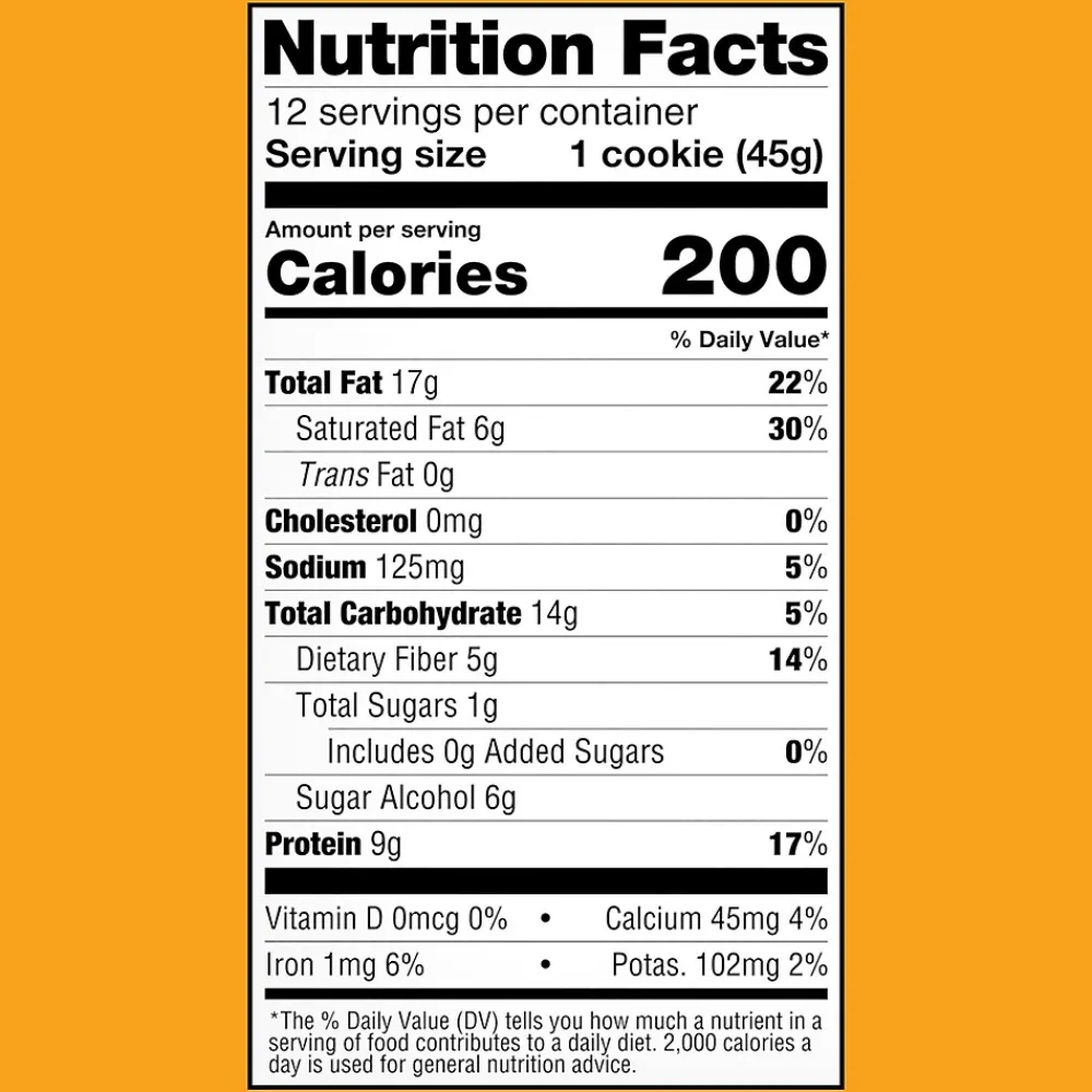 Lenny & Larry's Keto Gluten Free Peanut Butter Cookies, 1.6 oz., 12 Packs/Box (220-02084)