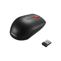 Lenovo Essential Compact Wireless Ambidextrous Optical 2.4 GHz Mouse, Black (4Y50R20864)
