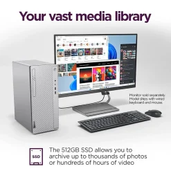 Hot Lenovo IdeaCentre Tower Desktop Computer, Intel Core i5-14400, 8GB RAM, 512GB SSD, Mouse & Keyboard Included, Windows 11 Home